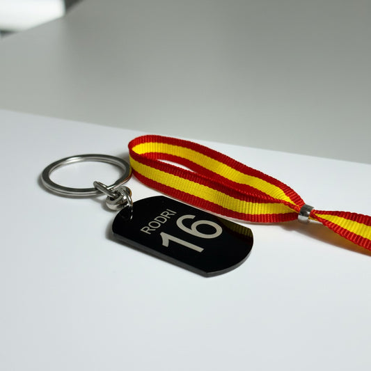 Llavero selección Española | Campeones del Mundo| Personalizable con dorsal