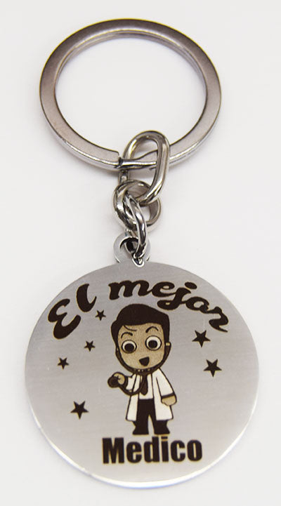 Llavero el mejor Medico | Acero Inoxidable | Regalo Original con Grabado de Alta Precision