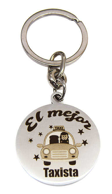 Llavero el mejor Taxista | Acero Inoxidable | Regalo Original con Grabado de Alta Precision